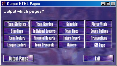 screenshot of output HTML screen.